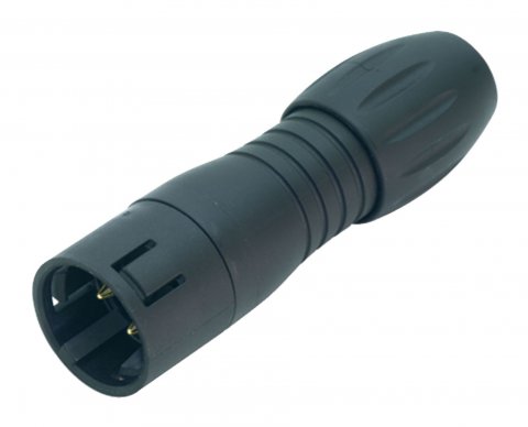 Snap-In Male cable connector, Contacts: 12, 4.0-6.0 mm, unshielded, solder, IP67, UL, VDE