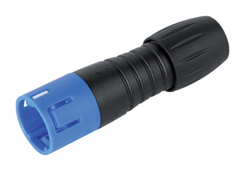 Snap-In Male cable connector, Contacts: 3, 3.5-5.0 mm, unshielded, solder, IP67, UL