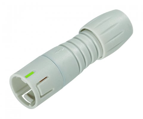 Snap-In Male cable connector, Contacts: 3, 3.5-5.0 mm, unshielded, solder, IP67