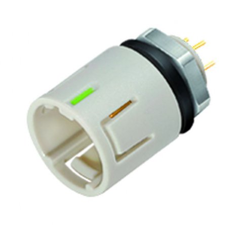 Snap-In Male panel mount connector, Contacts: 3, unshielded, THT, IP67