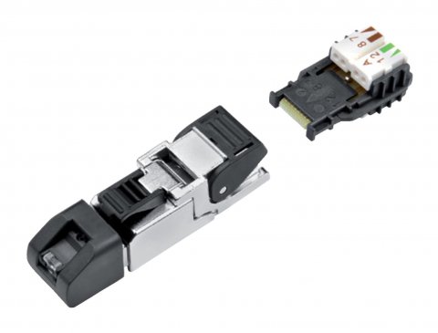 RJ45 connector, Contacts: 4, 5.0-9.0 mm, shieldable, Piercing technology, IP20