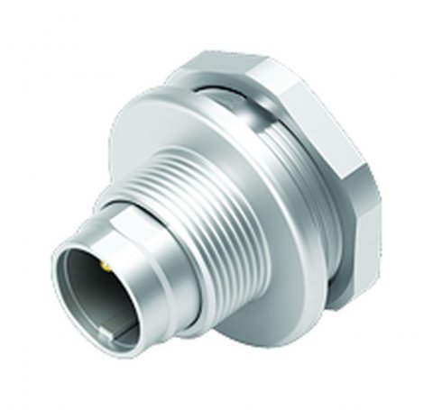 M9 Male panel mount connector, Contacts: 3, unshielded, solder, IP67